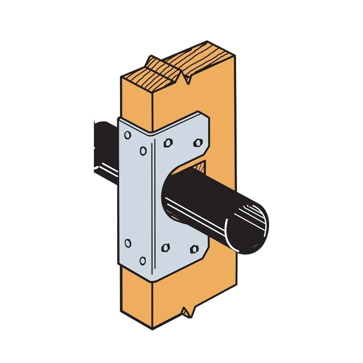 Simpson SS1.5 Strong-Tie Stud Shoe for Reinforcing Notched Studs - 4