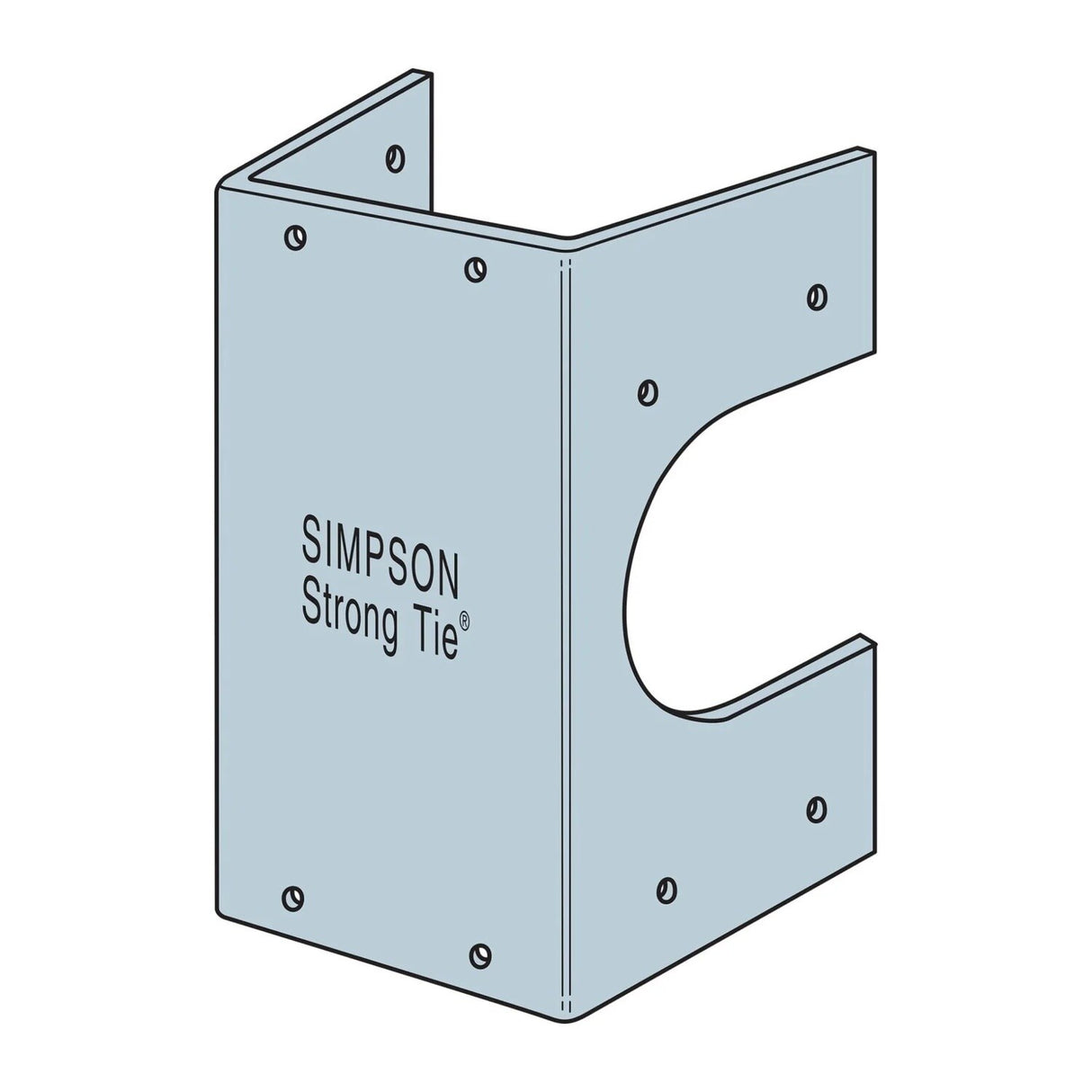 Simpson SS3 Strong-Tie Double 2x Stud Shoe Galvanized - 3