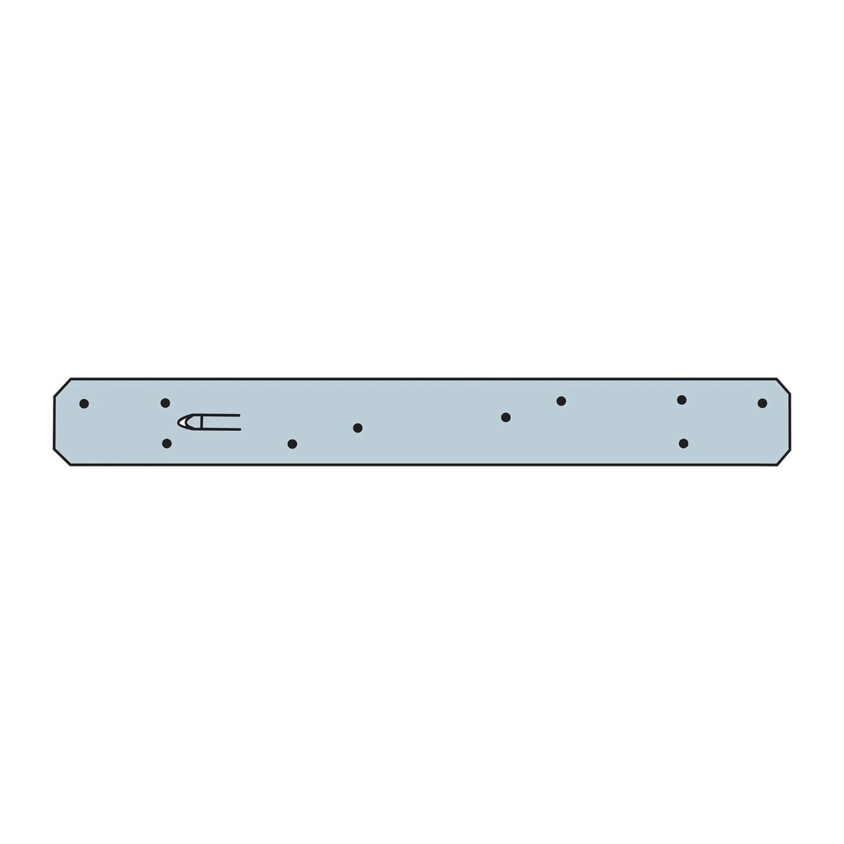 Simpson ST12 Strong-Tie 12" 16 Gauge Strap Tie - G90 Galvanized