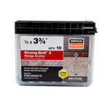 Simpson Strong-Tie STB2-50334C10 Strong Bolt (1/2" x 3-3/4") 2 Wedge Anchor - Zinc Plated (10 Pack) - 2