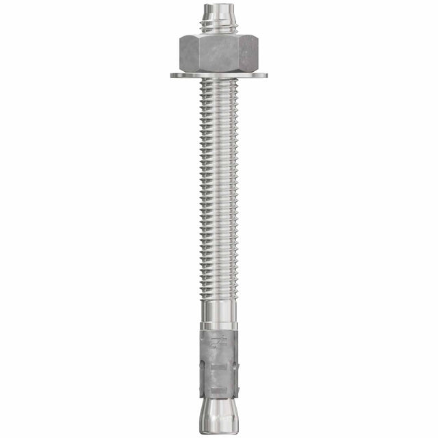 Simpson STB2-62812S6F20 Strong Bolt 5/8 in. x 8-1/2 in. Type 316 Stainless-Steel Wedge Anchor Fully Assembled for Concrete (20 Pack)