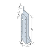Simpson Strong-Tie SUL210-2 (Double 2" x 10") Galvanized Left-Skewed U-Shaped Hanger - 3