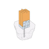 Simpson Strong-Tie ABA24-2Z (3-3/8") 16Ga Adjustable Standoff Post Base for Double 2x4 - ZMAX Finish - 5