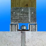 Simpson Strong-Tie ABA44Z (3-3/8") 16Ga Adjustable Post Base for 4x4 Lumber - ZMAX Finish - 6
