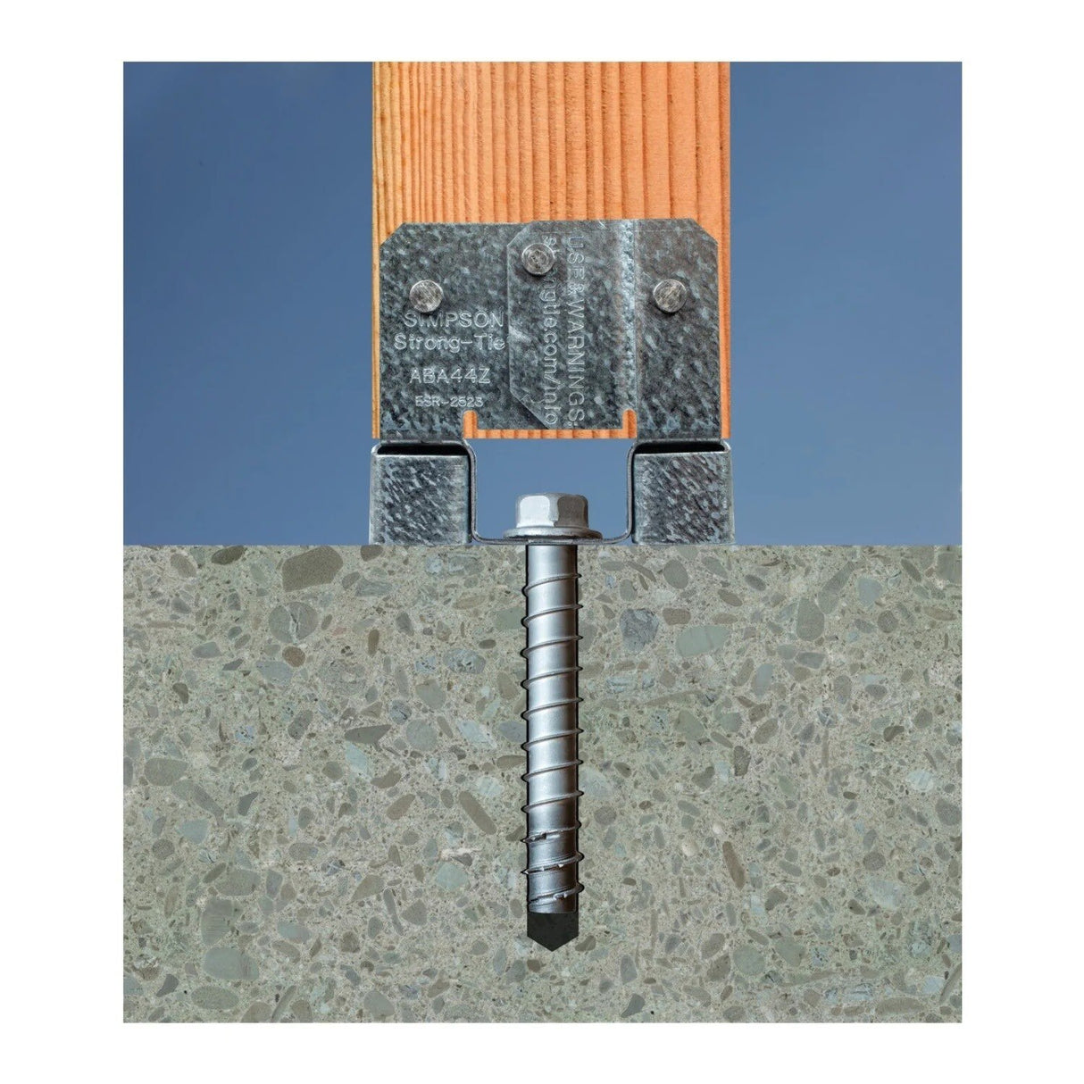 Simpson Strong-Tie ABA66Z (6") 16Ga Adjustable Standoff Post Base for 6x6 -  ZMAX Finish - 6