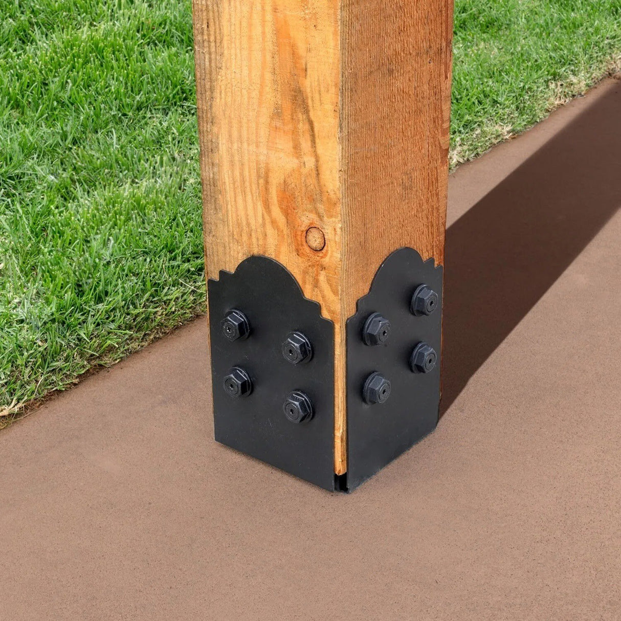 Simpson Strong-Tie APB1010DSP (10x) Decorative Post Base Side Plate - Black Powder Coated - 2