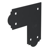 Simpson Strong-Tie APL6 Outdoor Accents Mission Collection ZMAX Black Powder-Coated L Strap for 6x6 - 3