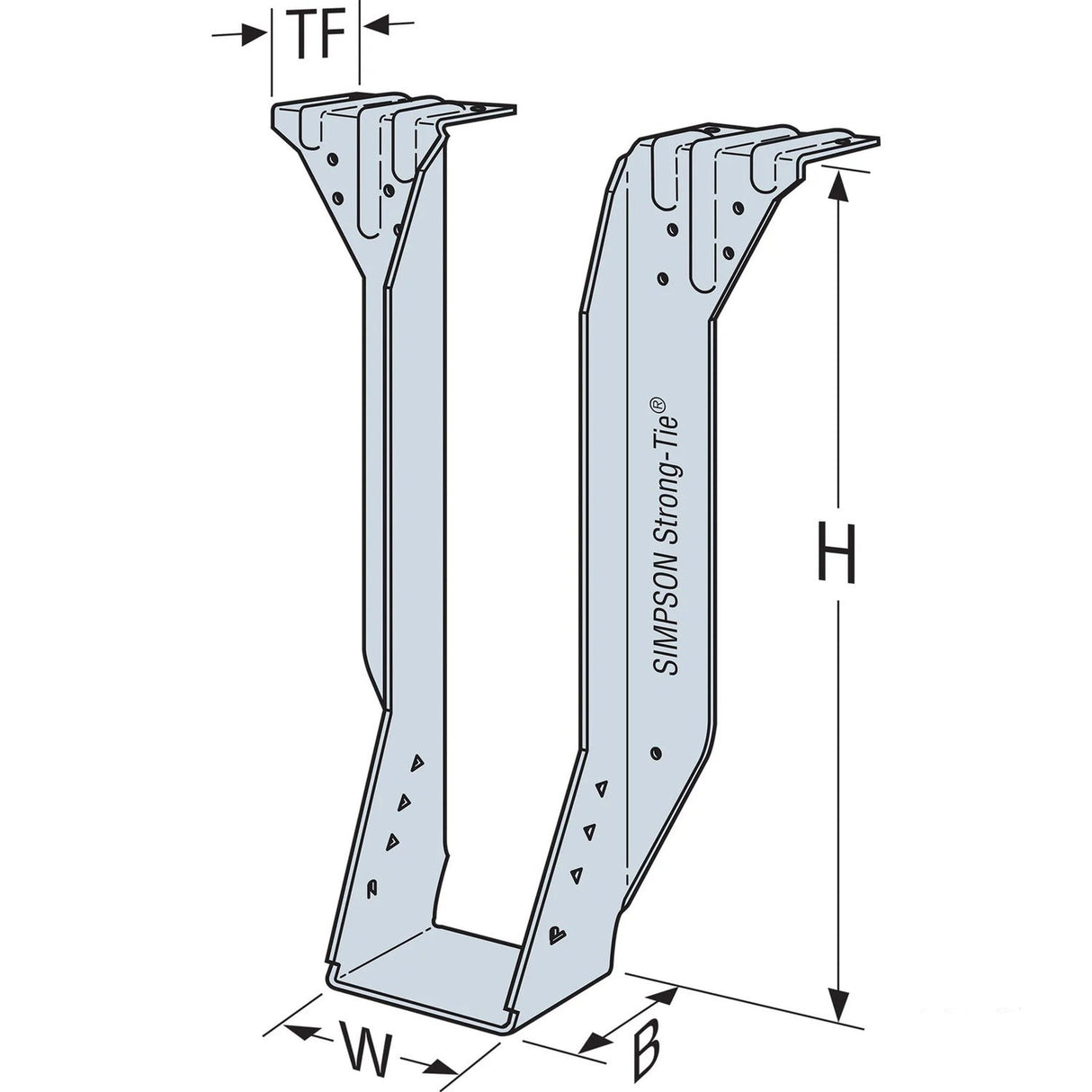 Simpson Strong-Tie BA1.81/9.5 (1-3/4" x 9-1/2") Top Flange I-Joist Hanger for Engineered Wood - 2
