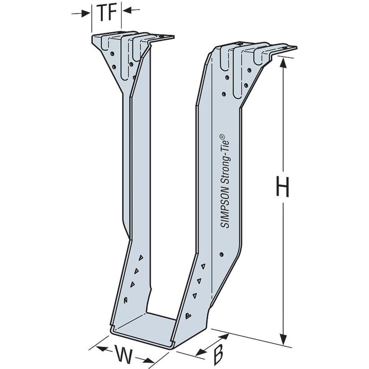 Simpson BA4.12/14 Strong-Tie Top-Flange Joist Hanger for Double 2" x 14" Engineered Wood - 2