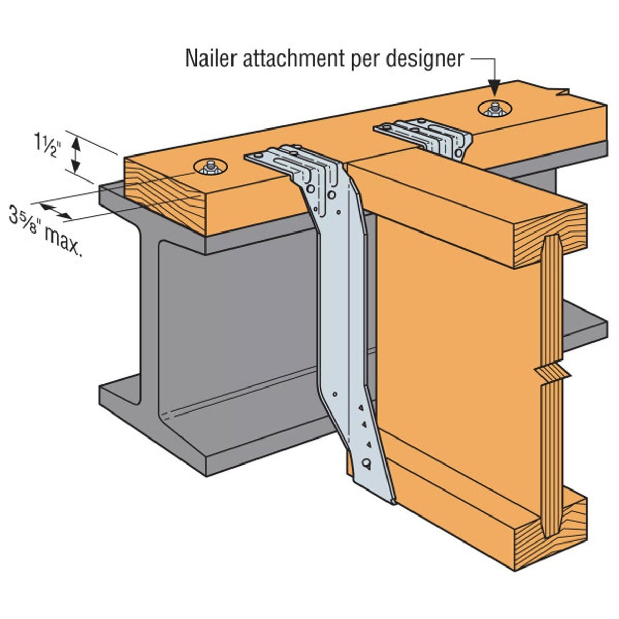 Simpson BA4.12/14 Strong-Tie Top-Flange Joist Hanger for Double 2" x 14" Engineered Wood - 4