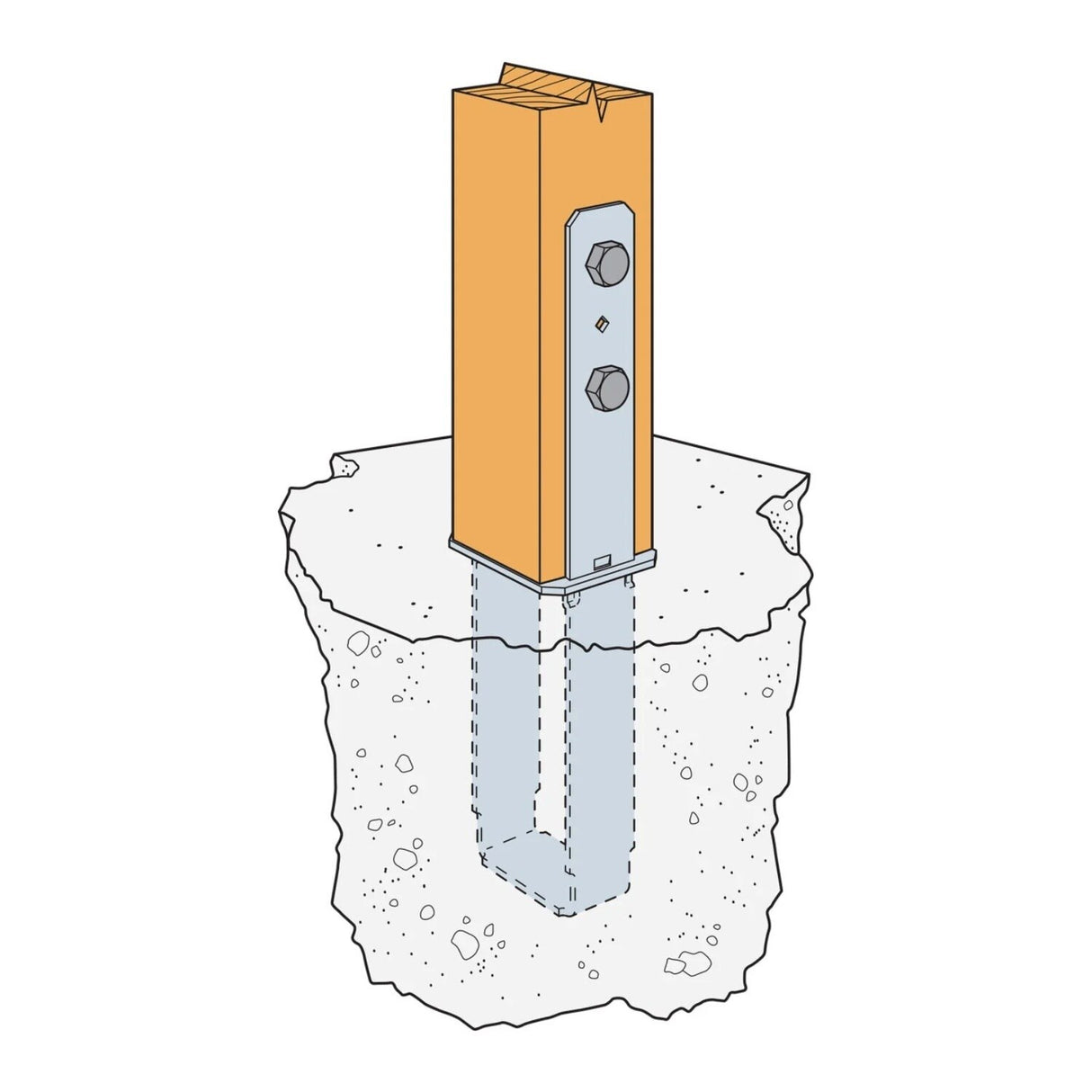 Simpson Strong-Tie CB44HDG (4" x4")  Hot-Dip Galvanized Column Base - 2
