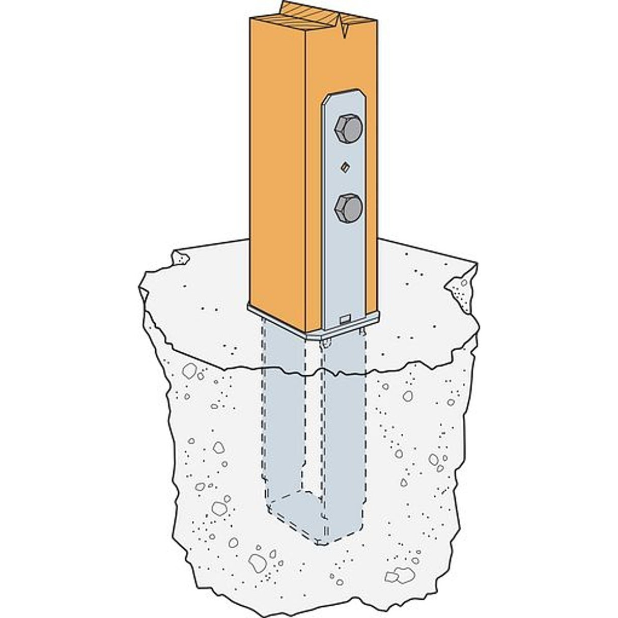 Simpson Strong-Tie CB44W 4" x 4" Column Base for Wood Construction - 4