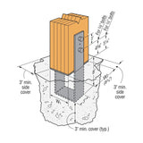 Simpson CB66 Strong-Tie Galvanized Column Base for 6x6 Posts - 2
