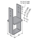 Simpson CB86 Strong-Tie 6x8 Column Base Gray Painted - 2
