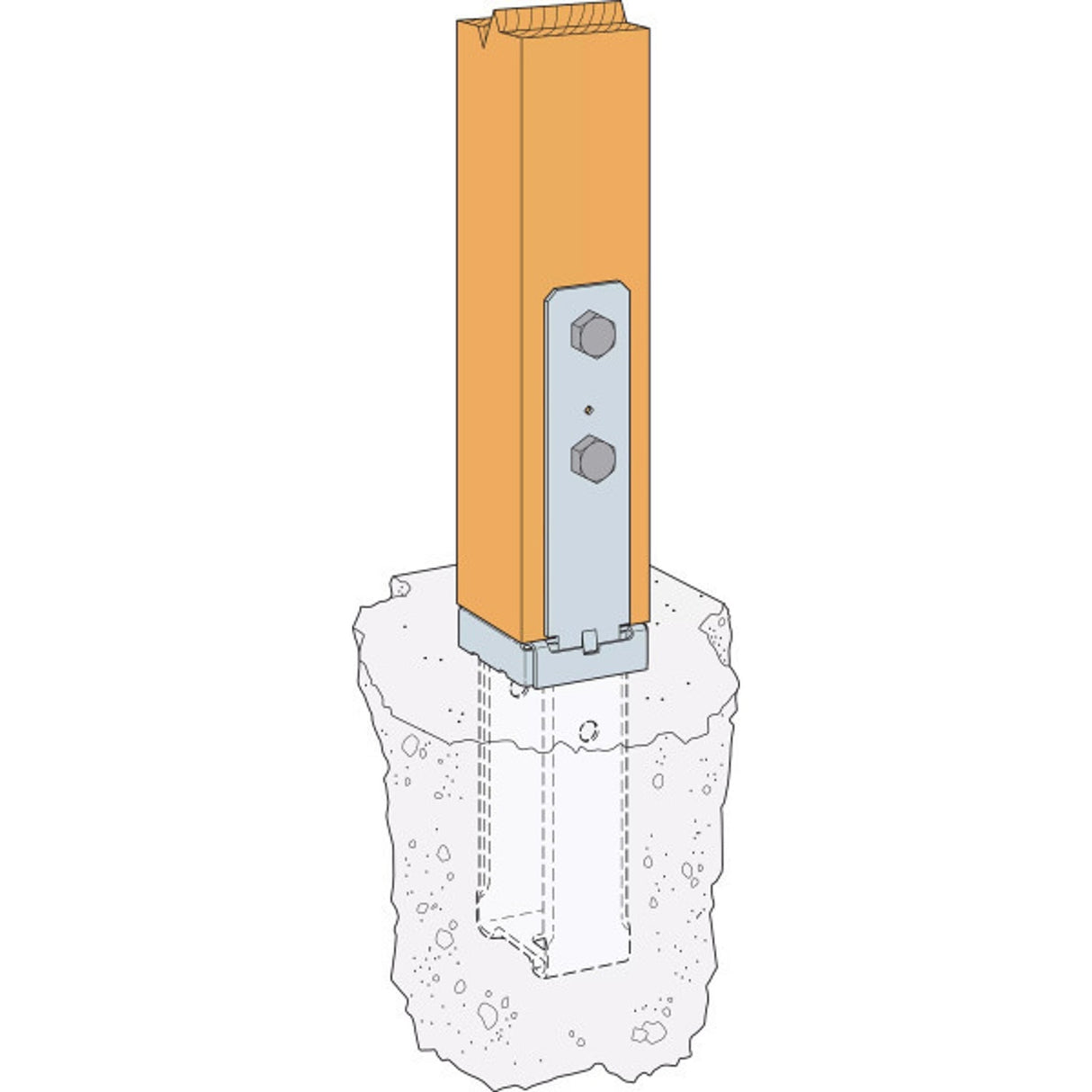 Simpson Strong-Tie CBST44HDG Hot-Dip Galvanized Standoff Column Base for 4x4 - 4