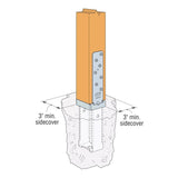 Simpson Strong-Tie CBSTQ44Z (8-3/8") Quick-Install Column Base - ZMAX Finish - 3