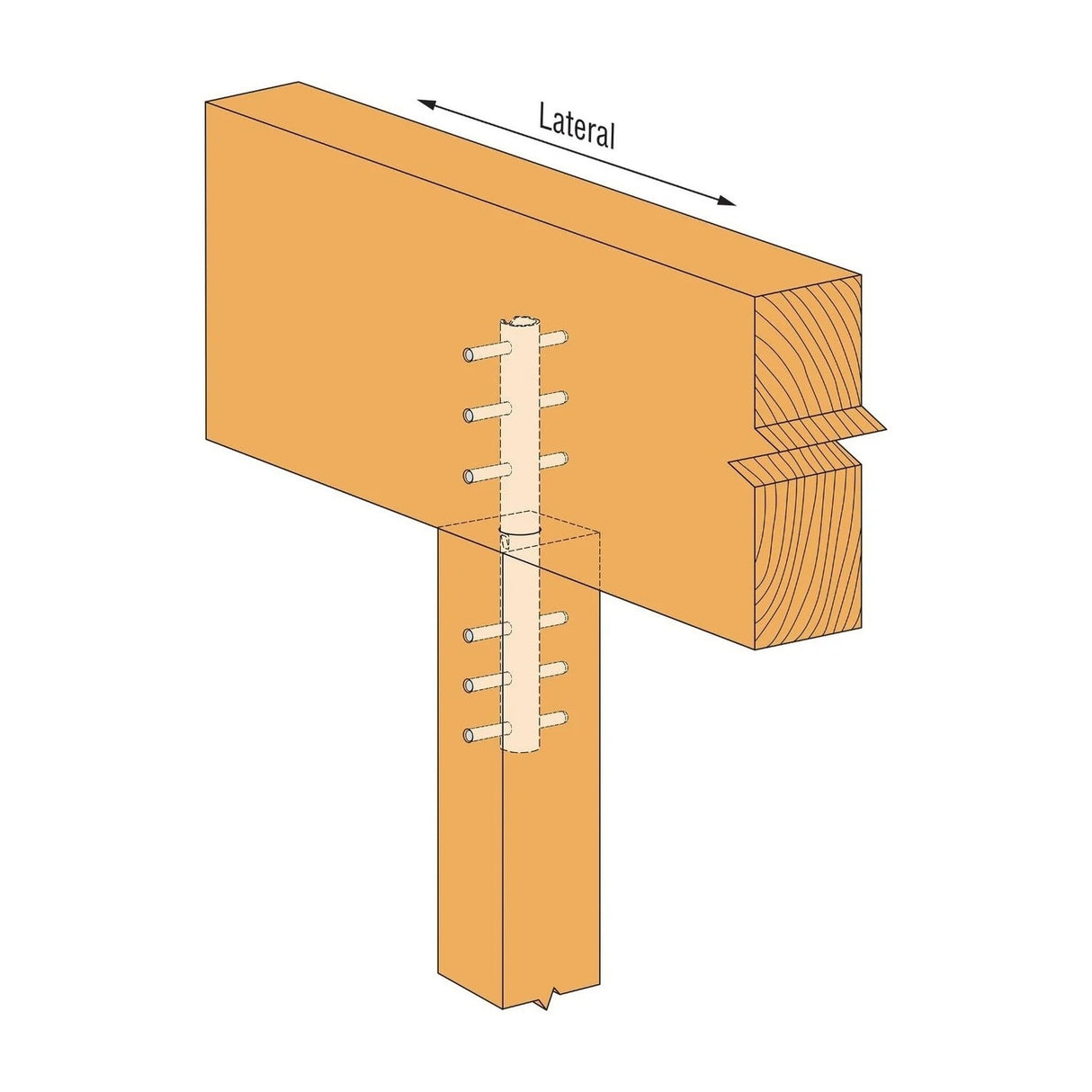 Simpson Strong-Tie CBT4Z-KT (14 in) Concealed Beam Tie Pin ZMAX - 2