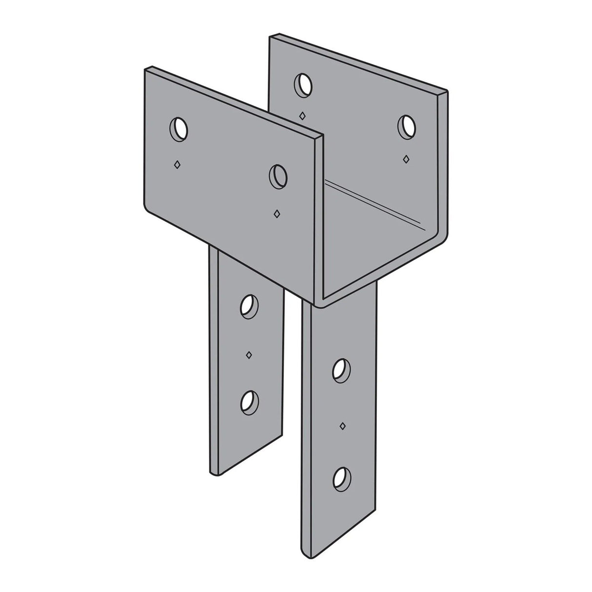 Simpson Strong-Tie CC44HDG Column Cap for 4x Beam and 4x Post - 2