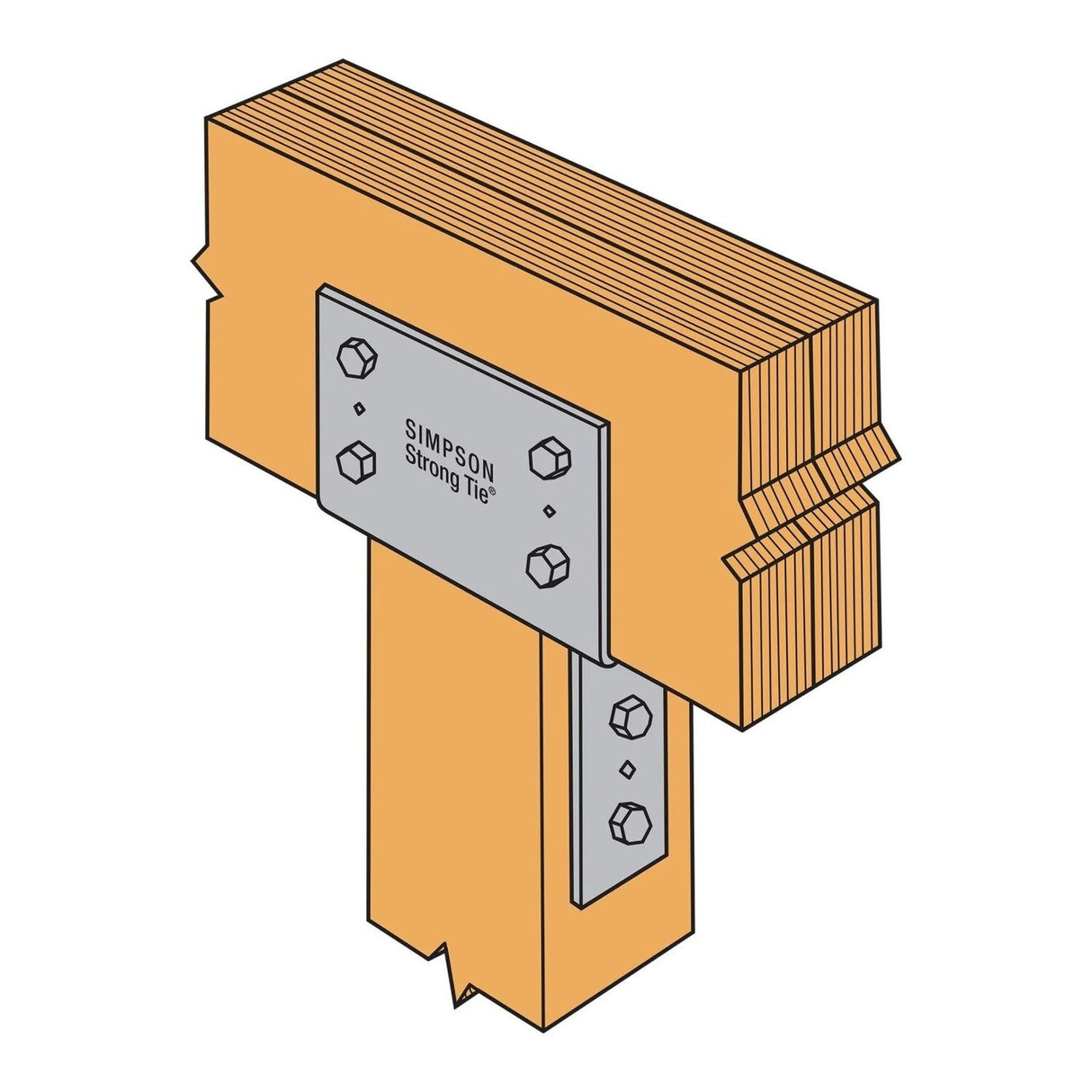 Simpson Strong-Tie CC44HDG Column Cap for 4x Beam and 4x Post - 3