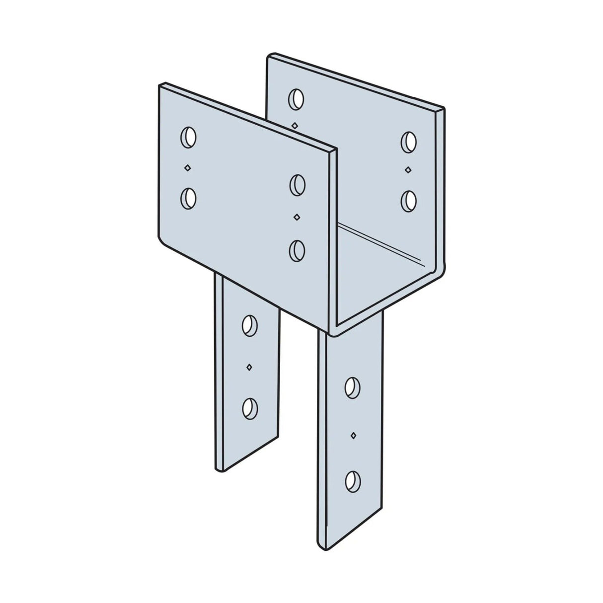 Simpson Strong-Tie CC66HDG Hot-Dip Galvanized Column Cap for 6x Beam and 6x Post - 2