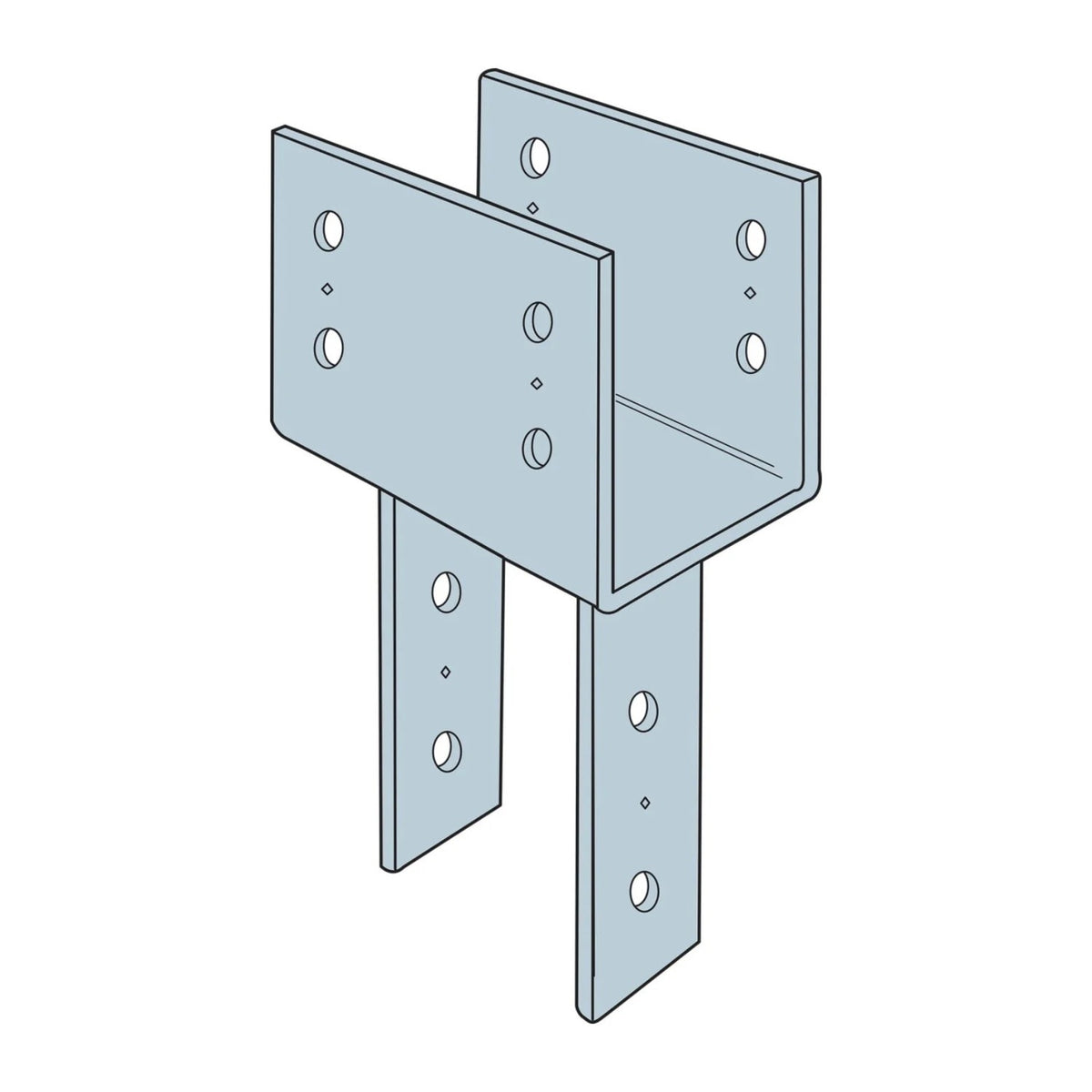 Simpson Strong-Tie CC66 Column Cap for 6x Beam, 6x Post - 3