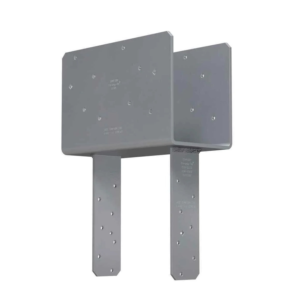Simpson CCQ5-8SDS2.5 Strong-Tie Column Cap for 5-1/8" Beam, 8x Post with SDS Screws - Heavy-Duty Steel, Gray Paint