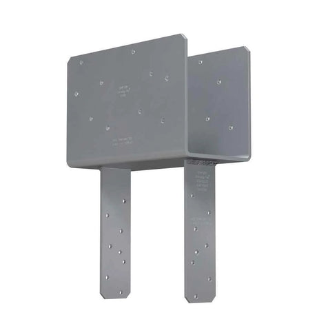 Simpson CCQ5-8SDS2.5 Strong-Tie Column Cap for 5-1/8" Beam, 8x Post with SDS Screws - Heavy-Duty Steel, Gray Paint