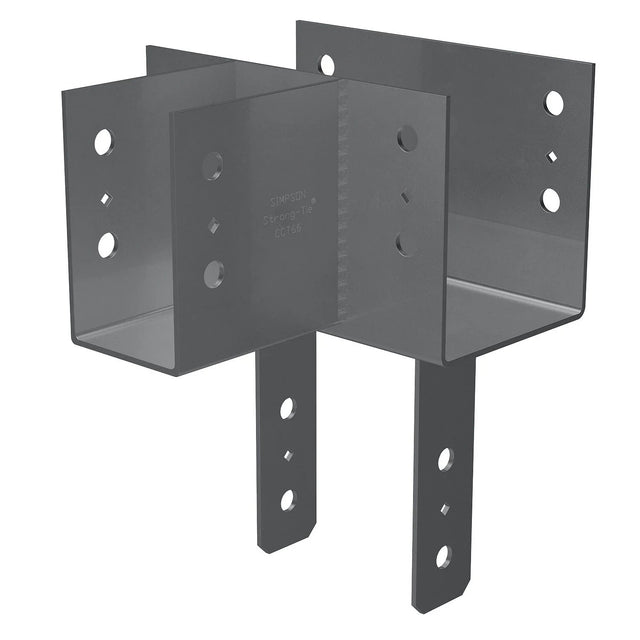 Simpson Strong-Tie CCT666 Heavy-Gauge Steel Column Cap T Configuration for 6x Beams and Posts