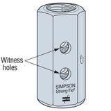 Simpson Strong-Tie CNW5/8-R Coupler Nut with Witness Hole for Rod Connection - 2