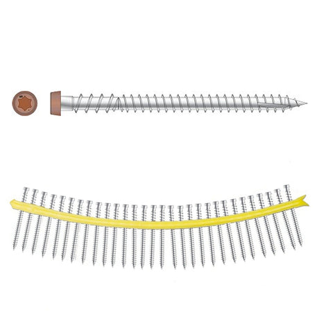 Simpson Strong-Tie DCU234S316TN03 Deck-Drive (#10 x 2-3/4") DCU SS Composite Screw, Type 316 - Tan 03 (1000 Pack)