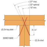 Simpson Strong-Tie DGHT3.62/18 (3-1/2" x 18") Top-Flange Fire Wall Hanger for Engineered Wood - 7