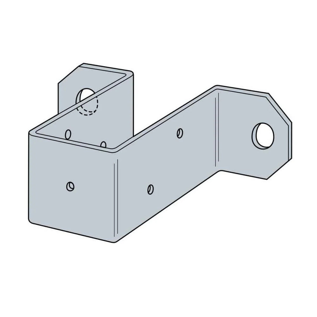 Simpson Strong-Tie DPT5Z Deck Post Tie - ZMAX Finish for 2x4 Posts