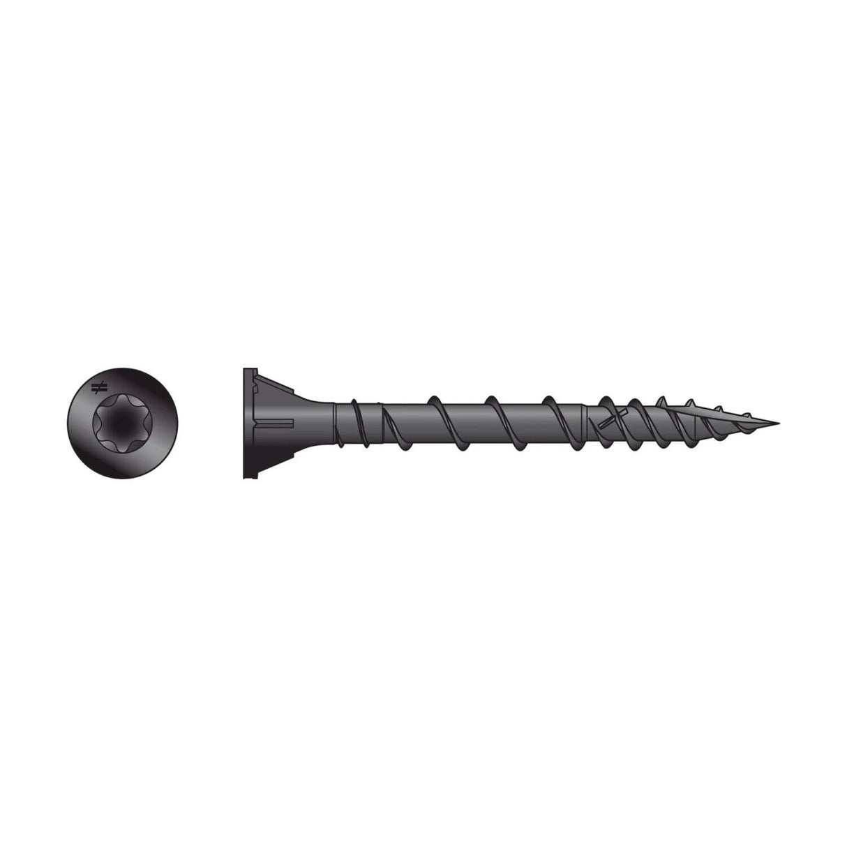 Simpson Strong-Tie DSVBK158R480 Deck-Drive (#8 x 1-5/8" T25) DSV Wood Screw Flat Head, Quik Guard, Black (480 Pack)