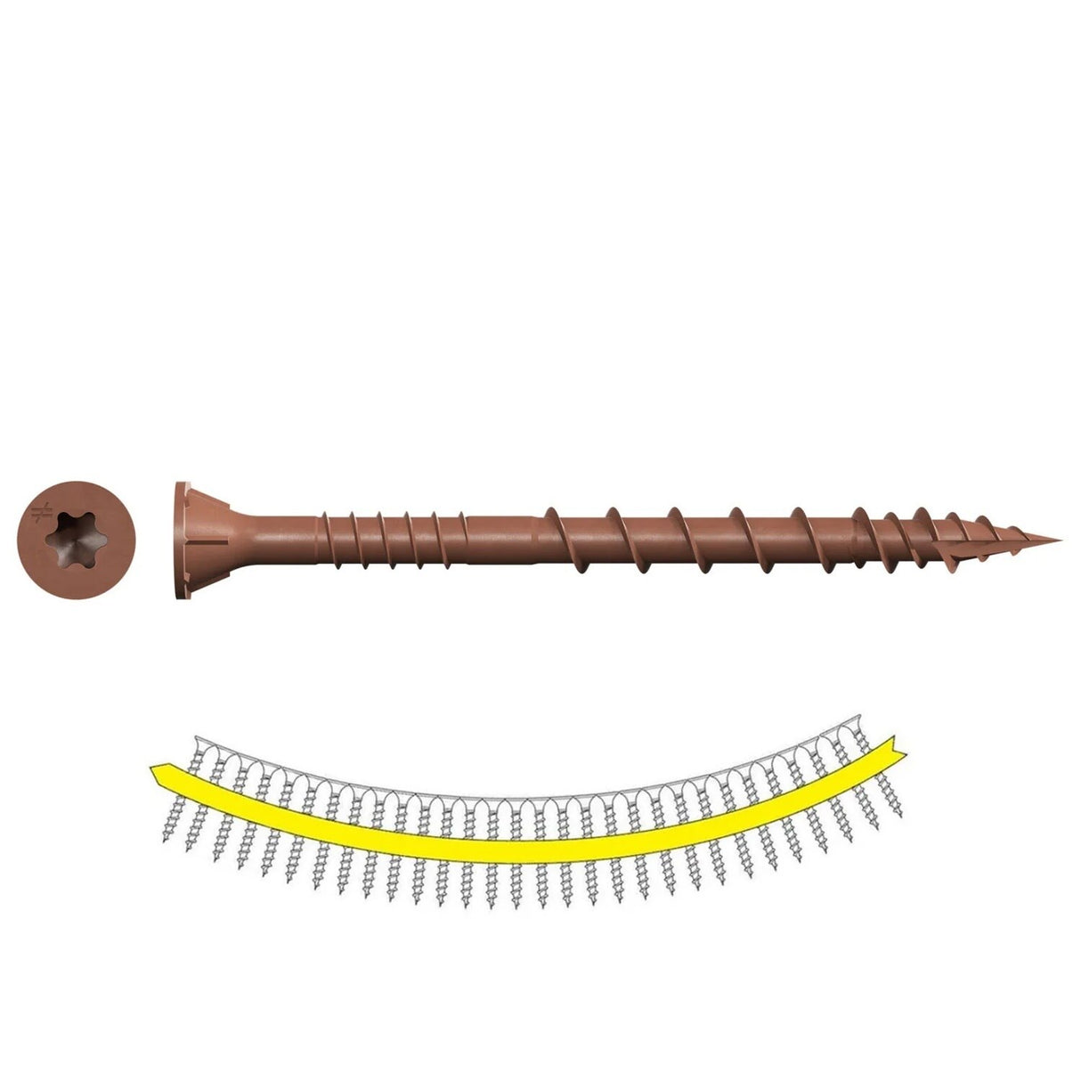 Simpson Strong-Tie DSVR212S Deck-Drive (#10 x 2-1/2") Collated Wood Screw with Quik Guard Coating (1000 Pack)