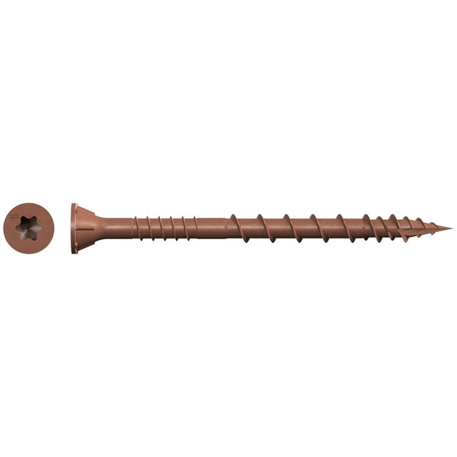 Simpson Strong-Tie DSVR3R1LB Deck-Drive (#10 x 3") T25 DSV Quik Guard Wood Screw, Flat Head, Red (1 lb.)