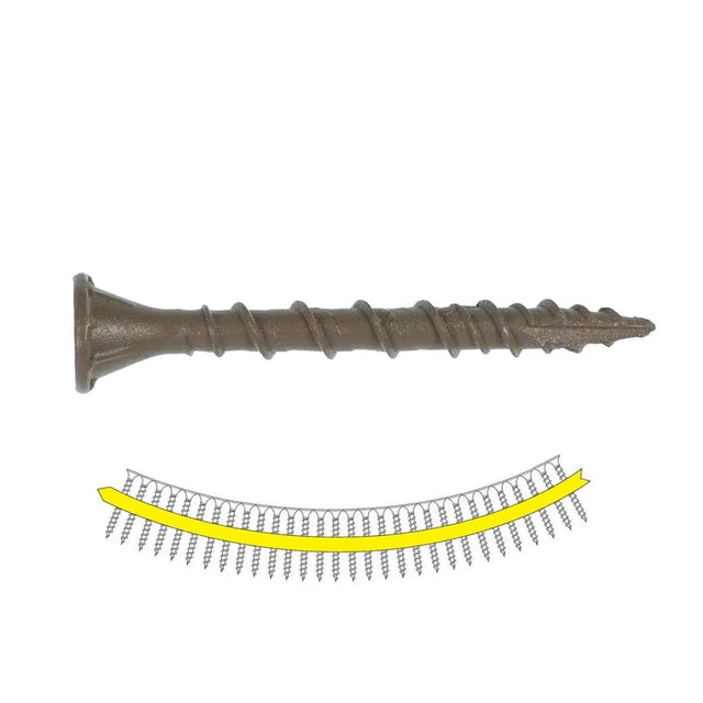 Simpson Strong-Tie DSVT158S Deck-Drive (#8 x 1-5/8") T25 DSV Quik Guard Wood Screw, Flat Head, Tan (2000 Pack)