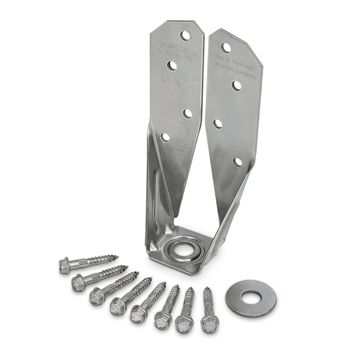 Simpson Strong-Tie DTT2SS-SDS2.5 (3-1/4" x 6-15/16") 14 Gauge Deck Tension Tie - Stainless Steel