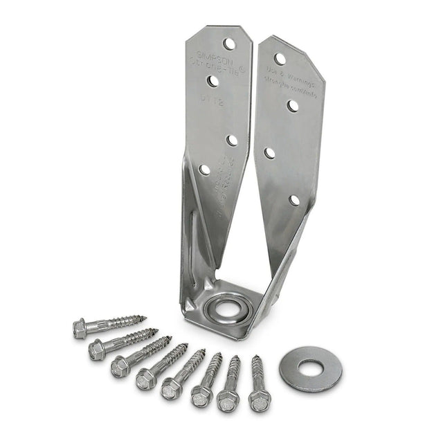 Simpson Strong-Tie DTT2SS-SDS2.5 (3-1/4" x 6-15/16") 14 Gauge Deck Tension Tie - Stainless Steel