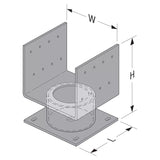 Simpson Strong-Tie ECB66 (6" x 6") Elevated Column Base, Gray Paint - 2
