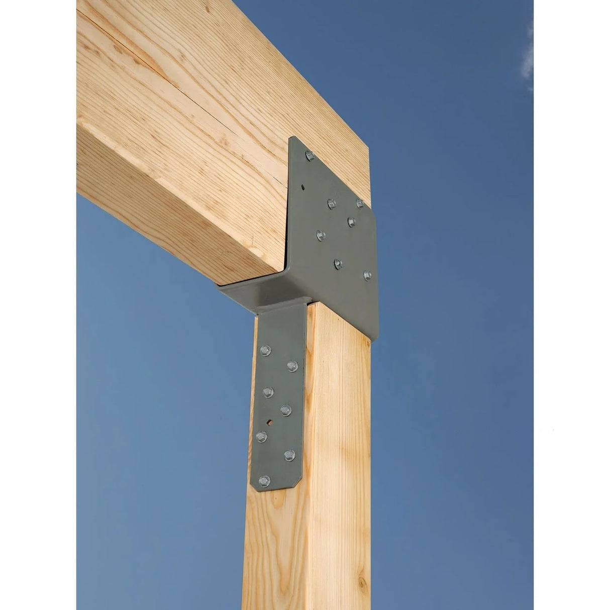 Simpson Strong-Tie ECC74 End Column Cap for 7x Beam to 4x Post Connection, Gray Paint - 2