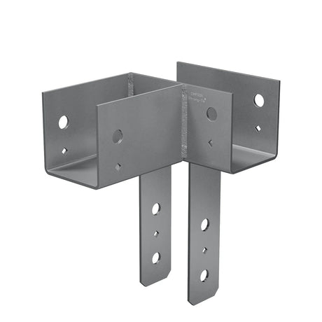 Simpson Strong-Tie ECCLL444TC Tall Corner End Column Cap Left Direction Gray Paint - For 4x Beams and 4x Posts