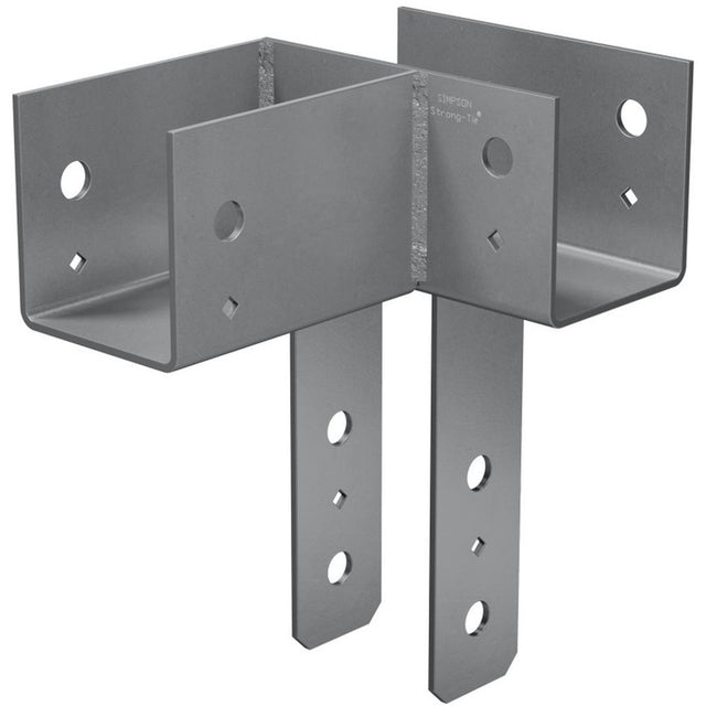 Simpson ECCLL444 Strong-Tie L-Shape End Column Cap for 4x Beams and 4x Post, Skewed Left - Heavy-Duty Wood Connector