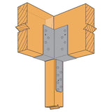 Simpson Strong-Tie ECCLLQ444SDS L-Shape End Column Cap for 4x Beams and 4x Post with SDS Screws, Left Skewed - Heavy-Duty Steel Connector for Wood Construction - 3