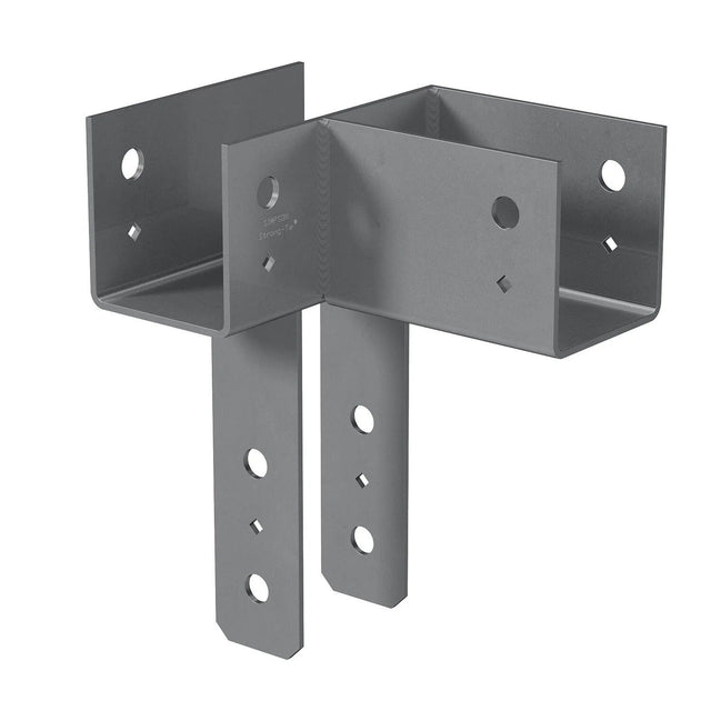 Simpson ECCLR666HDG Strong-Tie L-Shape End Column Cap for 6x Beams and 6x Post, Hot-Dip Galvanized - Right Direction, Heavy-Duty Structural Connector