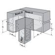 Simpson ECCLRQ444HDG Strong-Tie L-Shape End Column Cap for 4x Beams and 4x Post with SDS Screws, Skewed Right - Hot-Dip Galvanized - 2