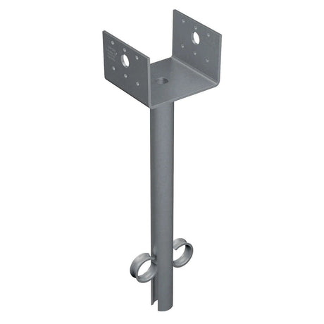 Simpson EPB44-12HDG Strong-Tie Hot-Dip Galvanized Elevated Post Base for 4x4 with 12" Pipe - Adjustable Standoff for Concrete