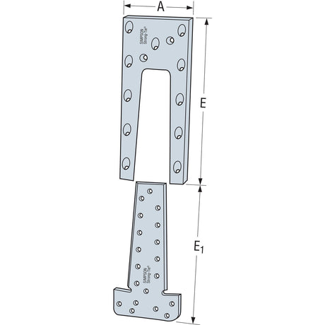 Simpson Strong-Tie ETB160A-SCRB Hidden Timber Connector with Screws for Glulam Beams