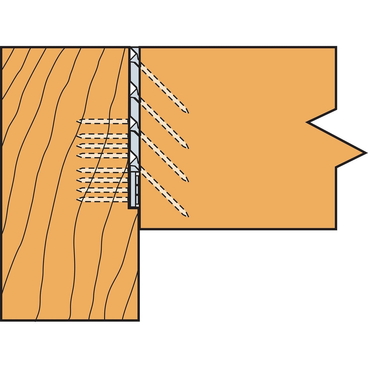 Simpson Strong-Tie ETB160A-SCRB Hidden Timber Connector with Screws for Glulam Beams - 4