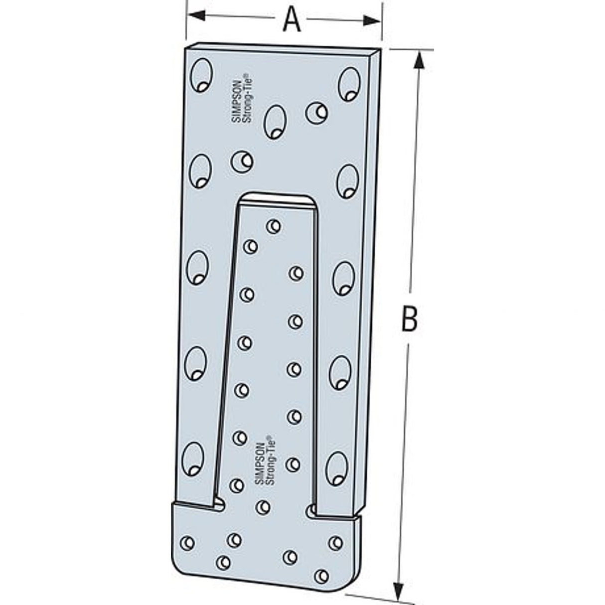 Simpson Strong-Tie ETB90A-SCRB Hidden Timber Connector with Screws for Glulam Beam Connections