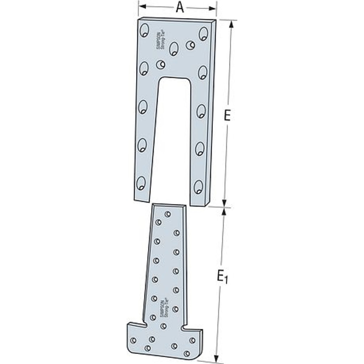 Simpson Strong-Tie ETB90A-SCRB Hidden Timber Connector with Screws for Glulam Beam Connections - 2
